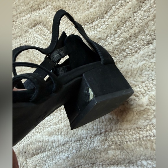 Black Lace-Up Women's Sandals - Picture 8 of 8